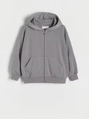 Bluzy dla dziewczynek - Reserved - Bluza z haftem - ciemnoszary - miniaturka - grafika 1