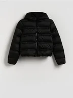 Kurtki i płaszcze dla dziewczynek - Reserved - Pikowana kurtka z puchem - czarny - miniaturka - grafika 1