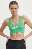 Bielizna sportowa damska - Reebok biustonosz sportowy Identity Training kolor zielony 100075676 - miniaturka - grafika 1
