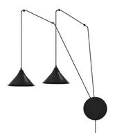 Lampy sufitowe - Emibig Abramo lampa wisząca 2-punktowa czarna 160/2 - miniaturka - grafika 1