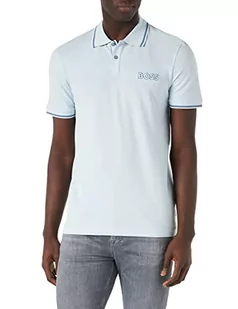 BOSS Pelogox Koszulka męska, Otwarty Blue469, L - Koszulki męskie - miniaturka - grafika 1