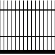 Ogrodzenia - Polbram Brama przesuwna bez przeciwwagi Majorka 4x1,5 m prawa czarna - miniaturka - grafika 1