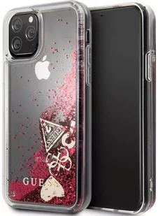 Guess Obudowa dla telefonów komórkowych Glitter Hearts pro Apple iPhone 11 Pro GUHCN58GLHFLR Czerwony - Etui i futerały do telefonów - miniaturka - grafika 1