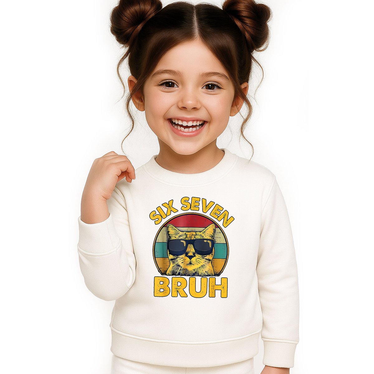 BLUZA DZIECIĘCA 67 SIX SEVEN VIRAL KOT 104 DLA CHŁOPCA DZIEWCZYNKI