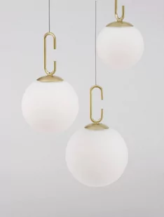 Złota lampa wisząca LE42758 szklane kule LED 25,8W balls - Lampy sufitowe - miniaturka - grafika 1