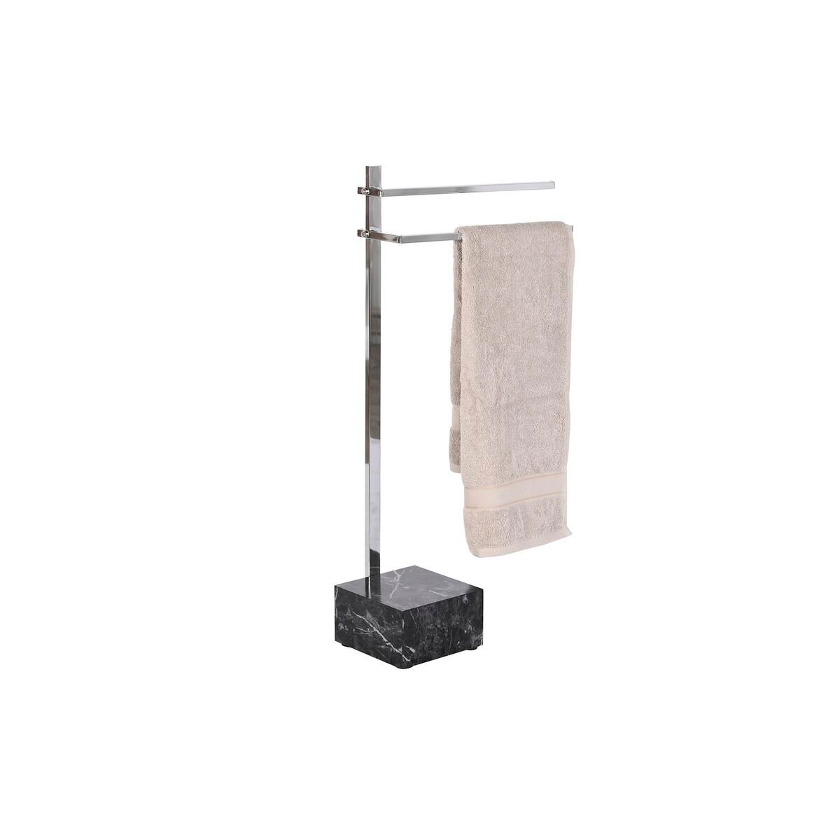 Wieszak na ręczniki DKD Home Decor stal MDF w kolorze srebrnym (45 x 21 x 80 cm)