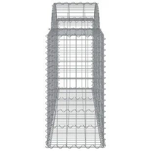 vidaXL Kosze gabionowe, 6 szt, 200x50x80/100 cm, galwanizowane żelazo - Ogrodzenia - miniaturka - grafika 6