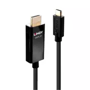Kable - Adapter LINDY USB-C - HDMI 4K60 1m Czarny - miniaturka - grafika 1