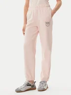 Spodnie sportowe damskie - PINKO Spodnie dresowe Plumcake 104790 A2G8 Różowy Regular Fit - miniaturka - grafika 1