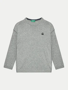 United Colors Of Benetton Sweter 1041H1025 Szary Regular Fit - Swetry dla chłopców - miniaturka - grafika 1