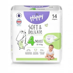 Bella Baby Happy Soft & Delicate Maxi 4 Pieluszki 8-14kg, 14szt. - Pieluchy - miniaturka - grafika 1