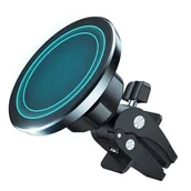 Statywy fotograficzne - Crong Carclip Magnetic - Magnetyczny uchwyt samochodowy MagSafe (czarny) - miniaturka - grafika 1