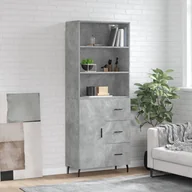 Witryny - vidaXL Witrynka, szarość betonu 69,5x34x180 cm materiał drewnopochodny - miniaturka - grafika 1