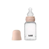 Butelki dla niemowląt - BIBS BUTELKA PLASTIC PP ze smoczkiem antykolkowym z silikonu medycznego, pojemność 150 ml, BLUSH - miniaturka - grafika 1