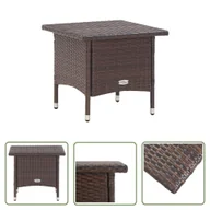 Stoły ogrodowe - The Living Store Stolik herbaciany - brązowy - 50 x 50 x 47 cm - polirattan - Stolik Ogrodowy - miniaturka - grafika 1