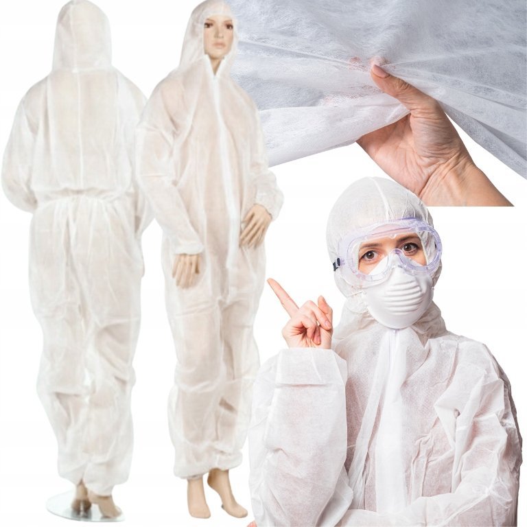 Kombinezon ochronny jednorazowy malarski lakierniczy biały XL 30g/m2
