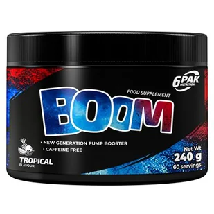 Odżywka przedtreningowa 6PAK Nutrition Boom proszek 240 g Tropikalny (5902811814416) - Przedtreningówki - miniaturka - grafika 1