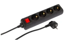 MicroConnect 4-way Schuko Socket on/off - Listwy zasilające - miniaturka - grafika 1