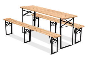 Zestaw składany PIWNY stół 177cm + 2x ławka - Focus Garden - Stoły gastronomiczne Zestaw składany PIWNY stół 177cm + 2x ławka - Focus Garden - Stoły gastronomiczne - miniaturka - grafika 1