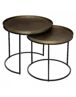 Ławy i stoliki kawowe - Stolik Kawowy 2 szt. Stolik Metalowy Genua - miniaturka - grafika 1