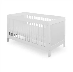 LAURA łóżeczko dziecięce z materacem 70x140 cm kolor biały - Łóżka dla dzieci i młodzieży - miniaturka - grafika 1