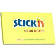 Szkolne artykuły papiernicze - STICKN Notes samoprzylepny żółty neon 127x76mm - miniaturka - grafika 1