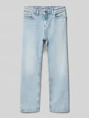 Spodnie i spodenki dla dziewczynek - Jeansy o kroju straight fit z mieszanki bawełny - miniaturka - grafika 1