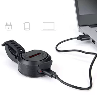 Dzwonek elektryczny 2w1 alarm rowerowy Alogy Waterproof Electric Bell na rower wodoodporny czarny - Akcesoria do smartwatchy - miniaturka - grafika 3