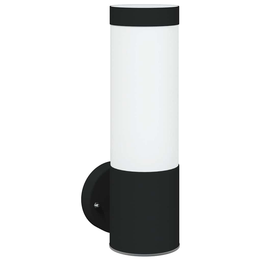 vidaXL Kinkiet zewnętrzny Czarny 12 x 7.5 x 27 cm stal nierdzewna