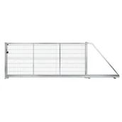 Ogrodzenia - Naterial Brama przesuwna Modus 4x1.7 m prawa srebrna - miniaturka - grafika 1