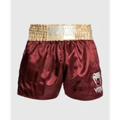 Spodnie sportowe męskie - Venum Spodenki Muay Thaï Classic Shorts Burgundy/Gold/White - miniaturka - grafika 1
