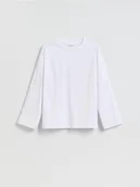 Moda i Uroda OUTLET - Reserved - Longsleeve z napisami - biały - miniaturka - grafika 1