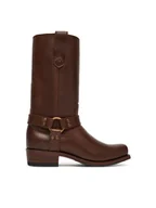 Kozaki damskie - Polo Ralph Lauren Oficerki 818963404001 Brązowy - miniaturka - grafika 1