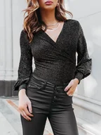 Bluzki damskie - Milan Kiss Bluzka w kolorze szarym - miniaturka - grafika 1