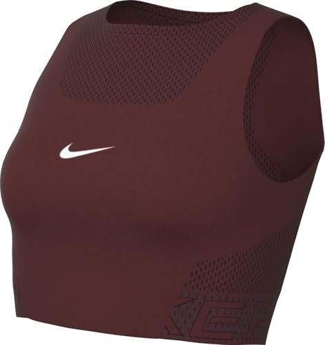 Nike Pro Dri-Fit-Crop Tank top dla kobiet, Dark Team Red/White, HJ1192-619, L