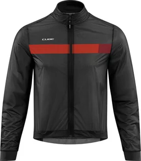 Kurtki rowerowe - Cube Cube Teamline Wind Jacket Men, czarny L 2022 Kurtki przeciwwiatrowe - grafika 1