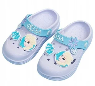 Klapki Kapcie Dziecięce Buty Sandałki Kroksy Disney Kraina Lodu Elsa 29-30 - Buty dla dziewczynek - miniaturka - grafika 1