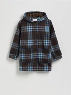 Kurtki i płaszcze dla dziewczynek - Reserved - Jednorzędowy płaszcz z domieszką wełny - wielobarwny - miniaturka - grafika 1