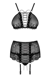 Komplet Basitta 3-częściowy Black (Rozmiar L/XL) - Piżamy damskie - miniaturka - grafika 3