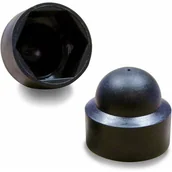 Śruby i nakrętki - 100 szt. nakrętek ochronnych na śruby M8 klucz 13 mm - CZARNY plastik - miniaturka - grafika 1