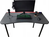 Biurka gamingowe - Biurko Zdesk BC-710B-Po/B-LH Grafitowe 138 cmx68 cm - miniaturka - grafika 1