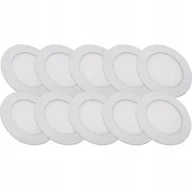 Lampy sufitowe - 10x Panel plafon Led podtynkowy okrągły 6W Neutral - miniaturka - grafika 1
