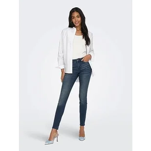 ONLY Damskie spodnie jeansowe ONLWAUW MID SK DNM NOOS ze stretchu, Blue Black Denim/Szczegóły: BJ777, XXXL/30, Blue Black Denim/Detail:bj777, 30-3XL-L - Spodnie damskie - miniaturka - grafika 1