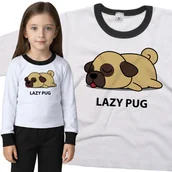 Piżamy dla dziewczynek - Piżama dziecięca Leniwy Mops Mopsik 98/104 - VoloDonum - miniaturka - grafika 1