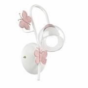 Lampy ścienne - Butterfly ONLI Lampa ścienna w kolorze białym i różowym - miniaturka - grafika 1