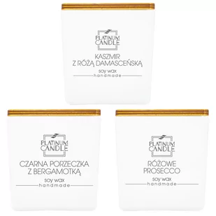 Zestaw świec sojowych zapachowych PLATINUM 3x220g - Świece - miniaturka - grafika 1