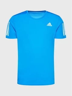 Koszulki sportowe męskie - Koszulka techniczna Own The Run HB7450 Niebieski Regular Fit - adidas Performance - grafika 1