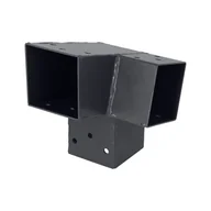 Łączniki, trójniki, kształtki - Łącznik narożnik lewy 7.1x7.1 cm 105st. 3-końce Suki Plug-in antracyt - miniaturka - grafika 1