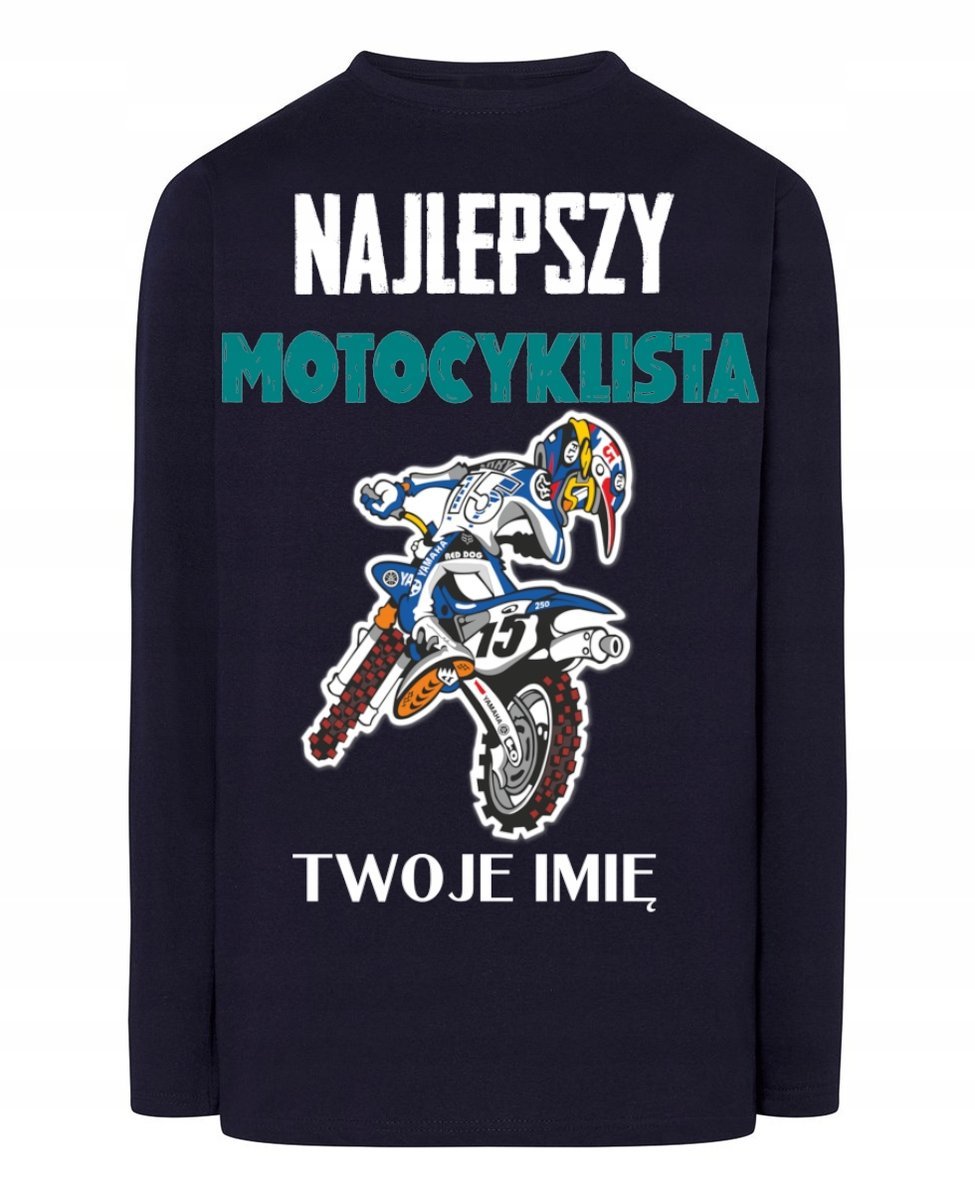 Longsleeve Najlepszy Motocyklista Imię r.5XL