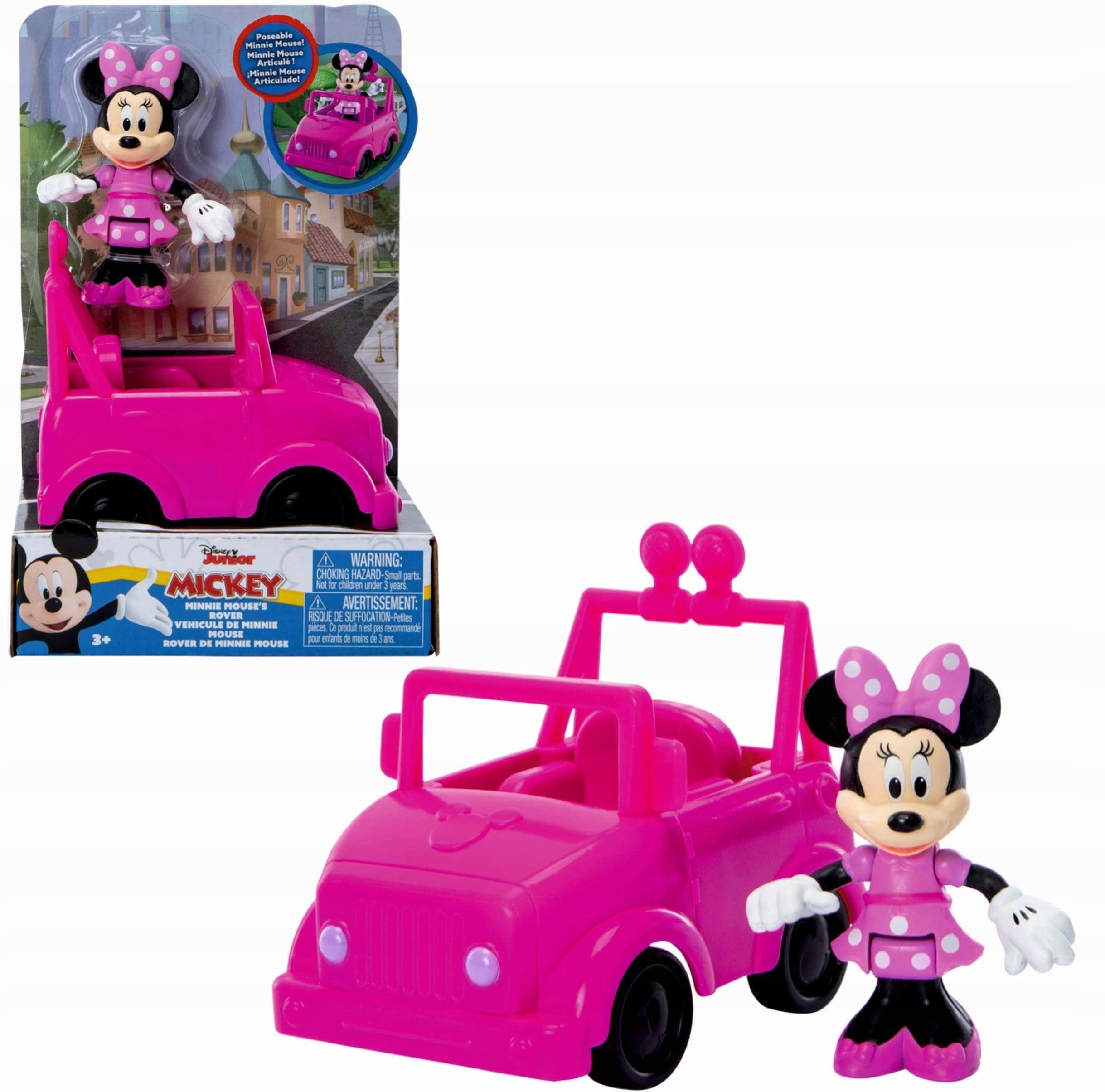 Mattel ZESTAW Minnie Auto 10cm z Figurką 7cm Myszka Minnie Disney Junior od 3+ Lat